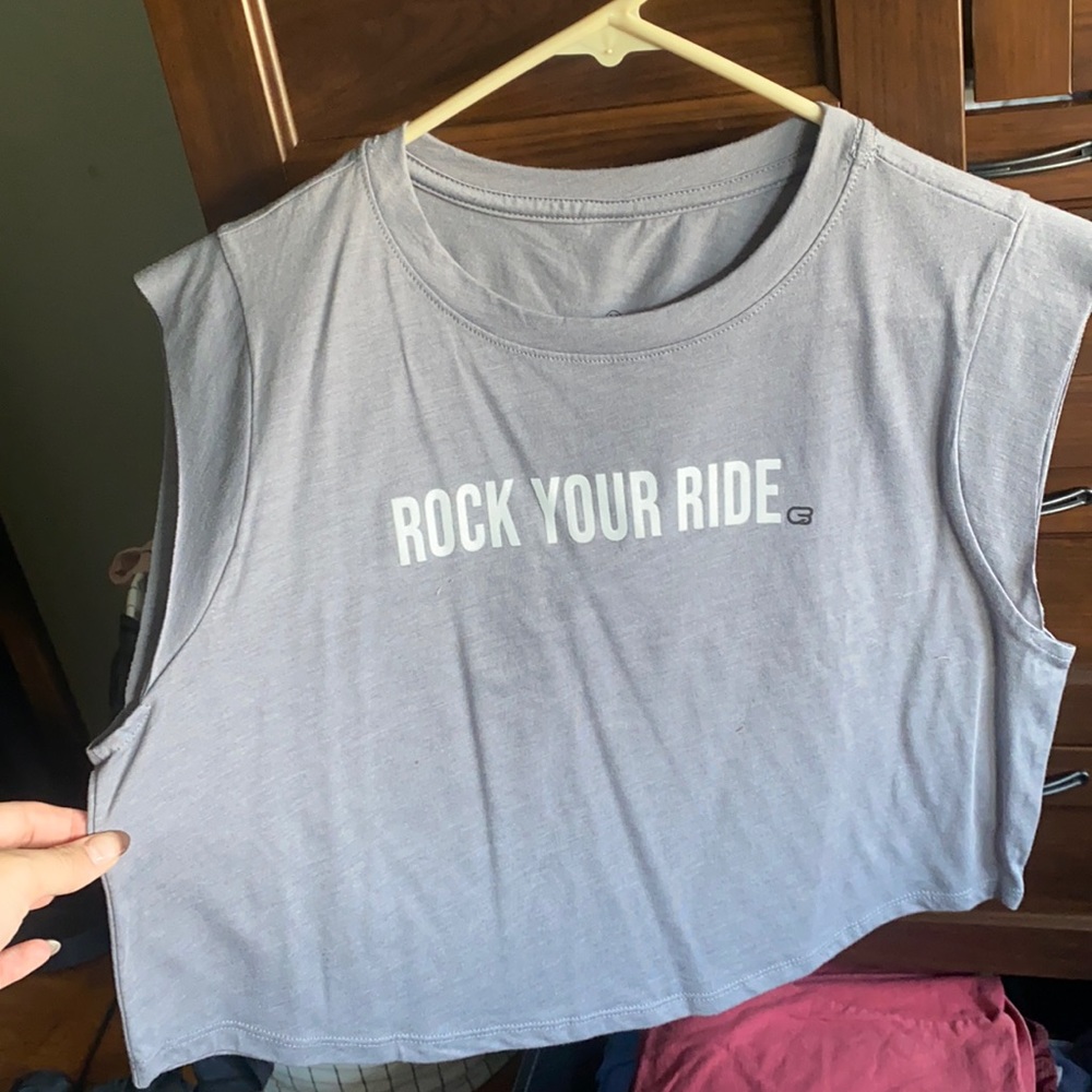 Cyclebar muscle crop tank (never worn) size Medium